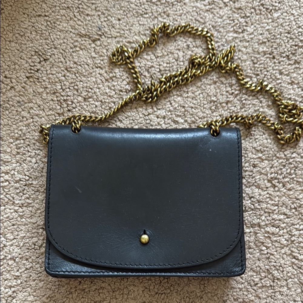 Madewell Small Leather Crossbody with Chain Strap